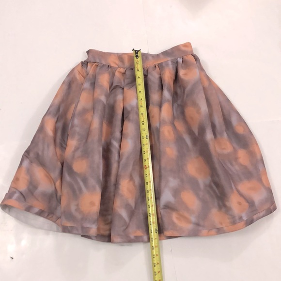 COS 38 Skirt Pleated Full Light Purple Peach pink Adjustable snap Waist Excellen - Picture 15 of 15